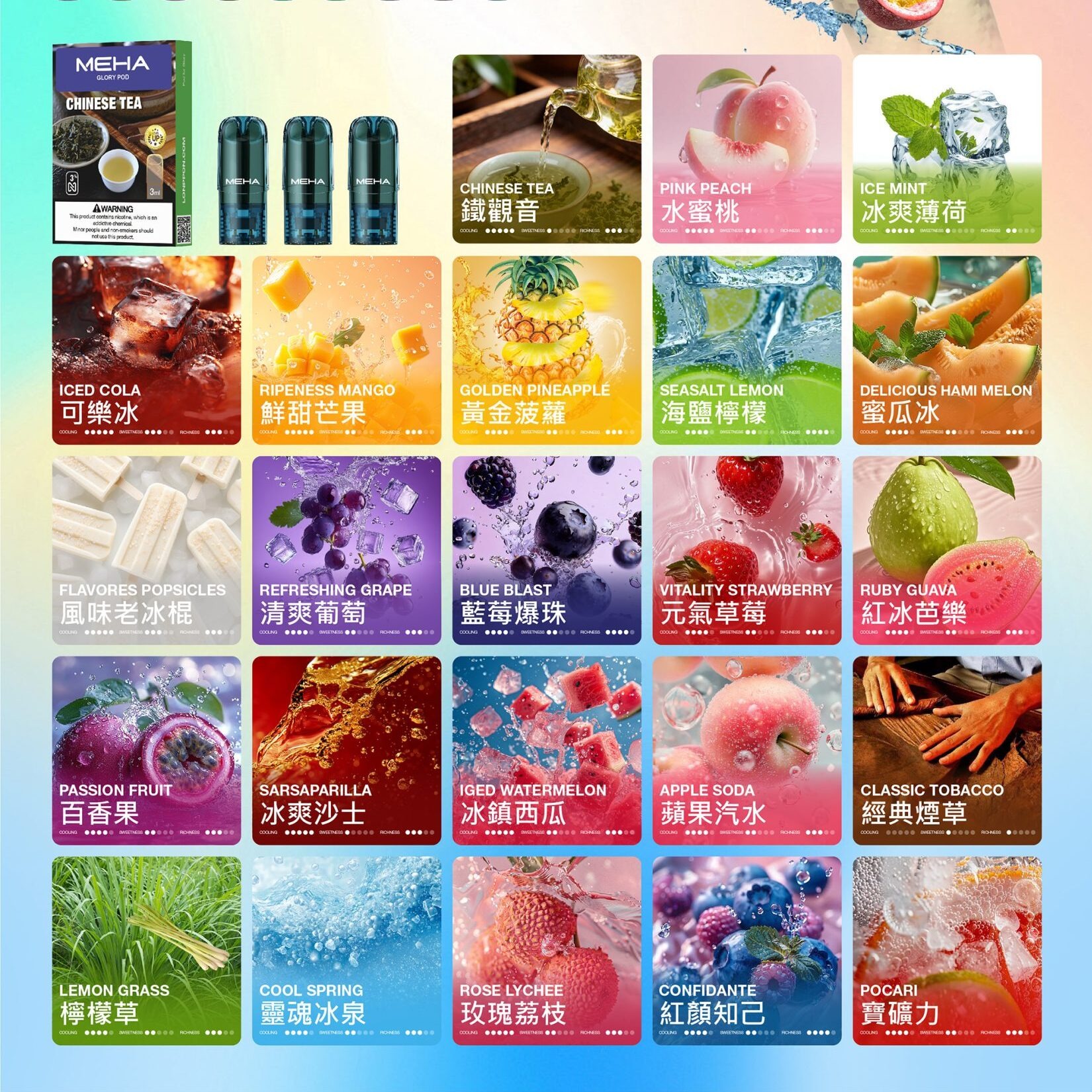 MEHA 魅嗨一代煙彈 | 陶瓷芯霧化技術 | 適配 RELX、SP2S、LANA 主機 | 台灣現貨